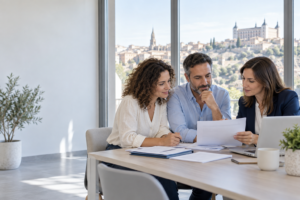 Profesionales de CAMHER revisando un caso